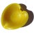Beautiful vintage Murano hand blown bright yellow and gold flecks Italian art glass heart shaped bowl / vide poche....