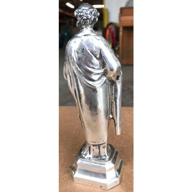 Mid 19th Century 19th Century German Silver Ecclesiastical Figure of Sankt Peter For Sale - Image 5 of 11