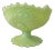 Large Fenton Custard Pinwheel Design Compote For Sale