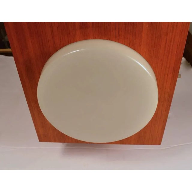 Minimalist Chandelier in Wood, Brass and Glass For Sale - Image 9 of 11