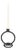 Single Circle Arman Aluminum Candlestick in Black For Sale