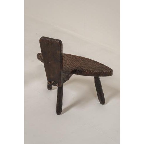 Brutalist Hand-Carved Wooden Chairs, France, 1950s, Set of 2 For Sale - Image 6 of 10