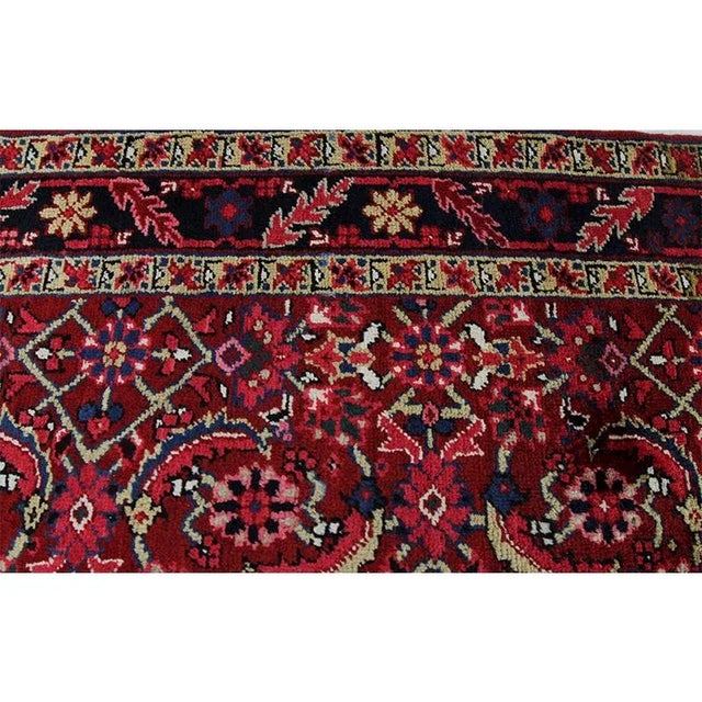 Old Persian Heriz Runner Rug 3’9″ X 18’10” For Sale - Image 4 of 11