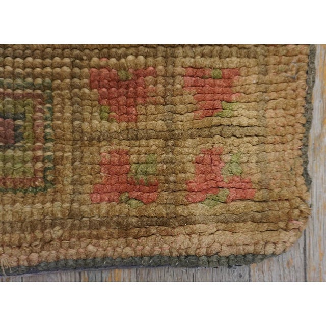 Tan 1930s Camel Tan Geometric Swedish Antique Art Deco European Rug Wool Carpet For Sale - Image 8 of 12