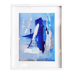 "All in Bloom. VI" Contemporary Original Abstract Acrylic Painting, Framed