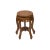 Oriental Light Brown Natural Wood Grain Round Stool Side Table features a sleek, minimalist design with a smooth, round...