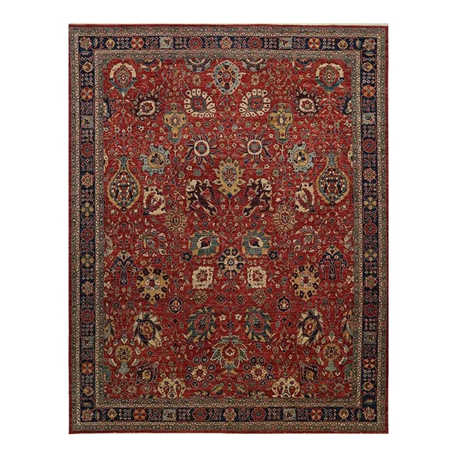 1990s Handwoven Serapi Style Area Rug 12’1″ X 15’6″ For Sale