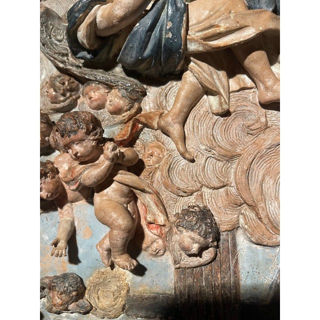 Nativity Scene, Celestial Court, 18th Century, Terracotta, Italian For Sale - Image 17 of 18