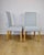 Celadon Blue Upholstered Oak Chairs from Ikea, 1970s, Set of 2 For Sale - Image 3 of 13