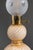 Elegant vintage murano glass table lamp. The lamp is made of murano glass with gold accents in the shape of an oil lamp....