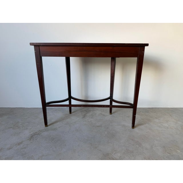 Antique George III Mahogany Demi-Lune Console Table With Drawer For Sale - Image 10 of 13