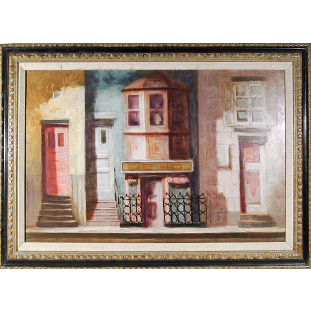 Philippe Alfieri, Chez Vito, Oil on Canvas, Signed l.r. For Sale