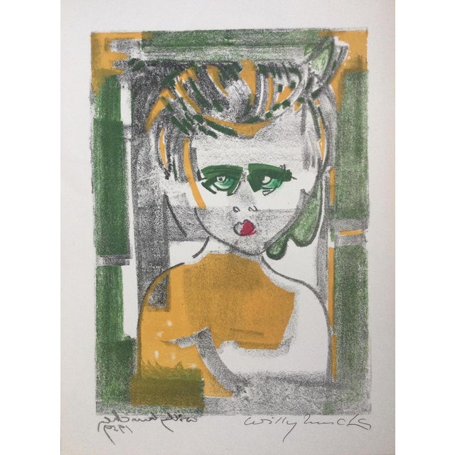 Willy Mucha, Portrait, 1992, Lithograph For Sale - Image 5 of 5