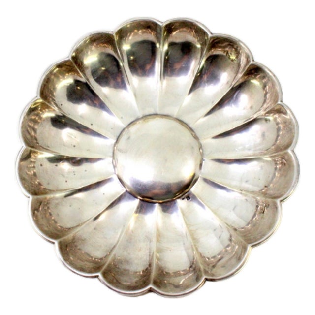 Fruit Bowl in Gummed Silver For Sale