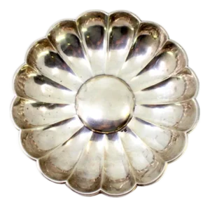 Fruit Bowl in Gummed Silver