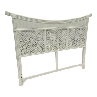Vintage Queen Bamboo Headboard For Sale
