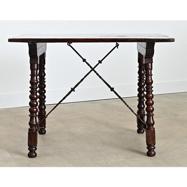 Spanish, circa 1780, work-table or writing desk which is a modestly scaled Fratino, a distinctive style of refectory table...