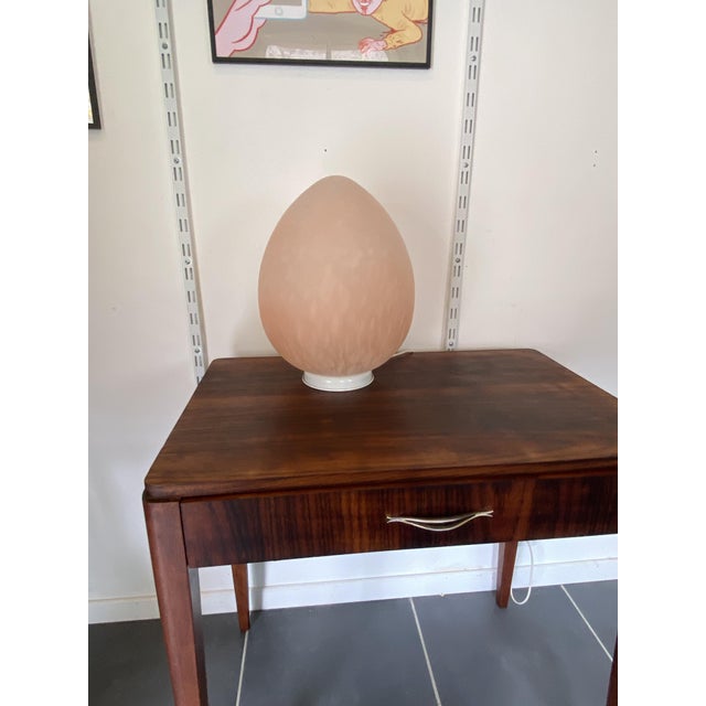 Vintage Egg-Shaped Pink Vianne Glass Lamp, 1970s For Sale - Image 16 of 17