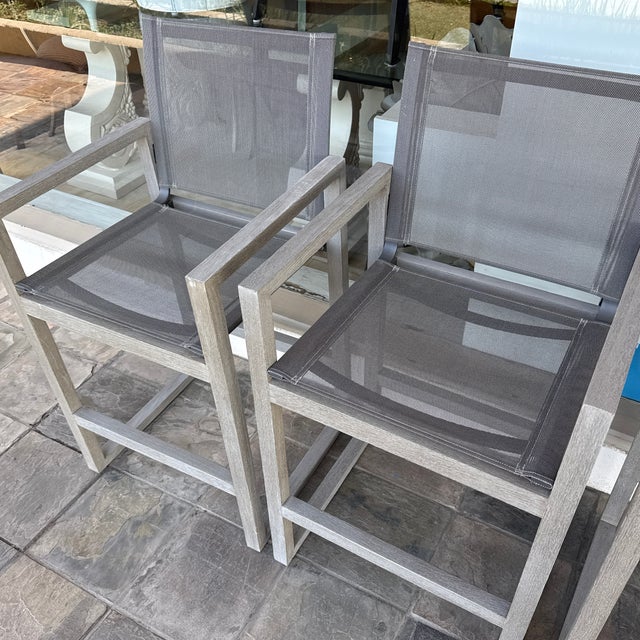 Restoration Hardware Aegean Teak Wood Counter Stools, Set of 4 For Sale - Image 13 of 13