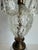 Hollywood Regency Brass & Cut Glass Ashtray Stand With Crystals and Marble Base For Sale - Image 10 of 12