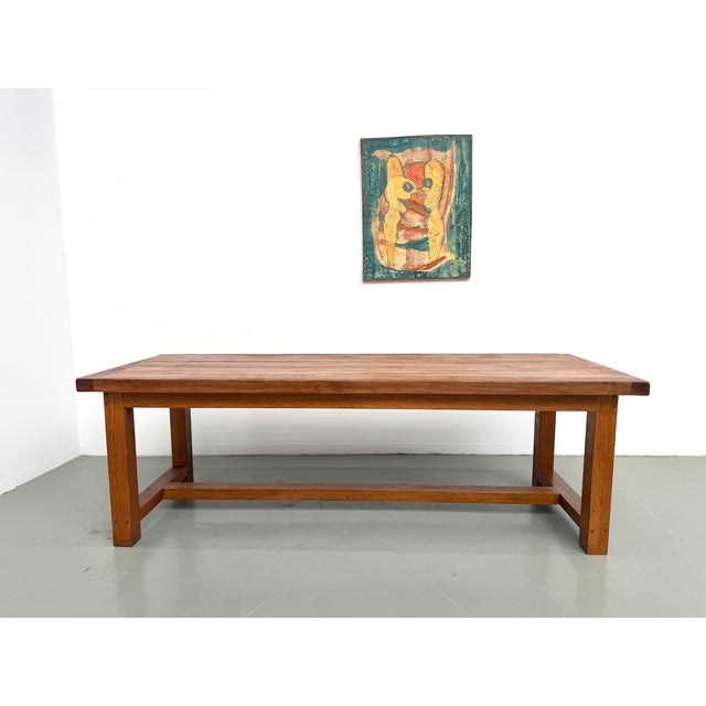 Large Modern Farmhouse Table in Beech, 1970 For Sale - Image 6 of 18