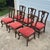 Mid-20th Century Lane Rustic Floral Paint Decorated Walnut Dining Chairs, Set of 6 For Sale - Image 10 of 18