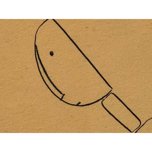"Bending Woodman Toy" Ink on Paper, Drawing by Jerry O'Day For Sale In Los Angeles - Image 6 of 7
