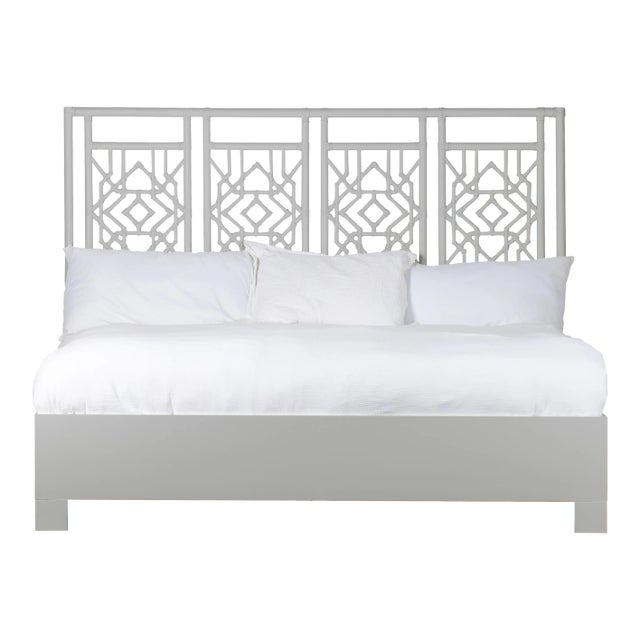 Tulum Bed King - Light Gray For Sale