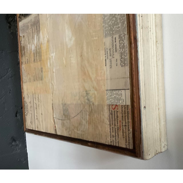 Vintage Abstract Mixed Media Collage — "Double Wheel" For Sale In Raleigh - Image 6 of 17