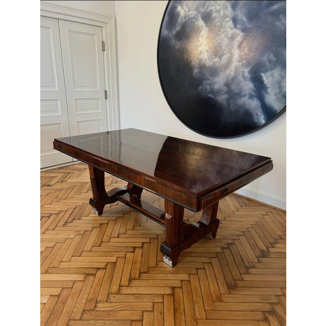 Vintage French Art Deco Dining Table by Jules Leleu, 1930s For Sale - Image 15 of 17