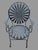 Art Deco Mid 20th Century Francois Carre Style Wrought Iron Garden Table 3 Spring Back Sunburst Armchairs For Sale - Image 3 of 10