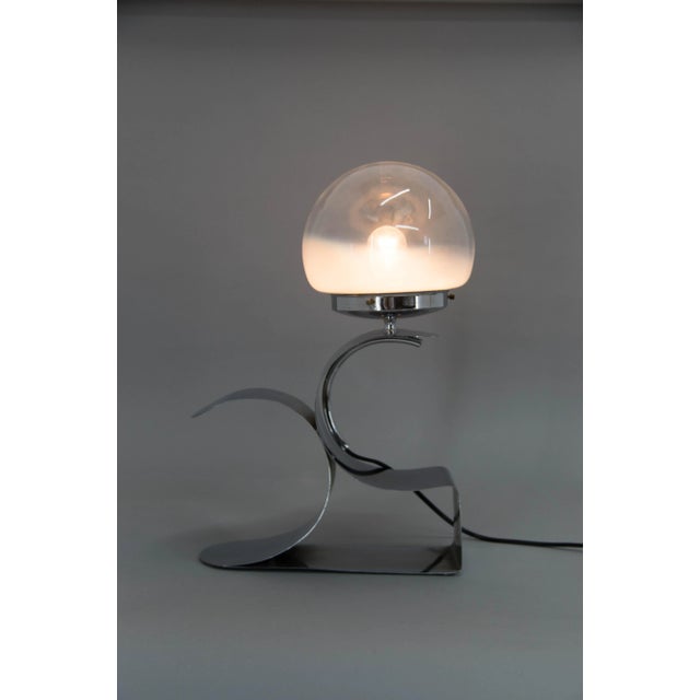 Table Lamp with Murano Glass Shade, 1980s For Sale - Image 3 of 11