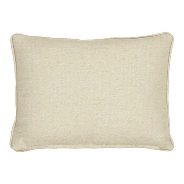 Country Linen Plain Piped Tapestry Cushion With Feather Filler - 33x45cm (13"x18") For Sale