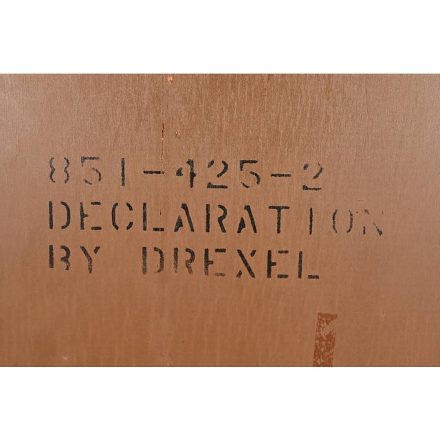 Kipp Stewart for Drexel Declaration Mid-Century Modern Walnut Lighted Breakfront or Bar Cabinet, 1960s For Sale - Image 17 of 18