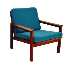 Mid-Century Modern Easy Lounge Chair by Illum Wikkelso for Niels Eilersen, 1960s For Sale