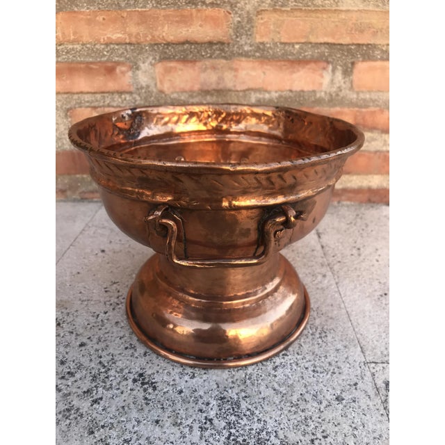 Vintage Copper Flower Pot For Sale - Image 4 of 12