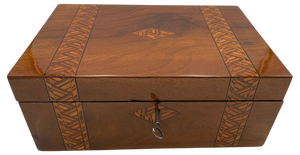Writing Casket Box in Walnut with Inlays, England, Late 19th Century