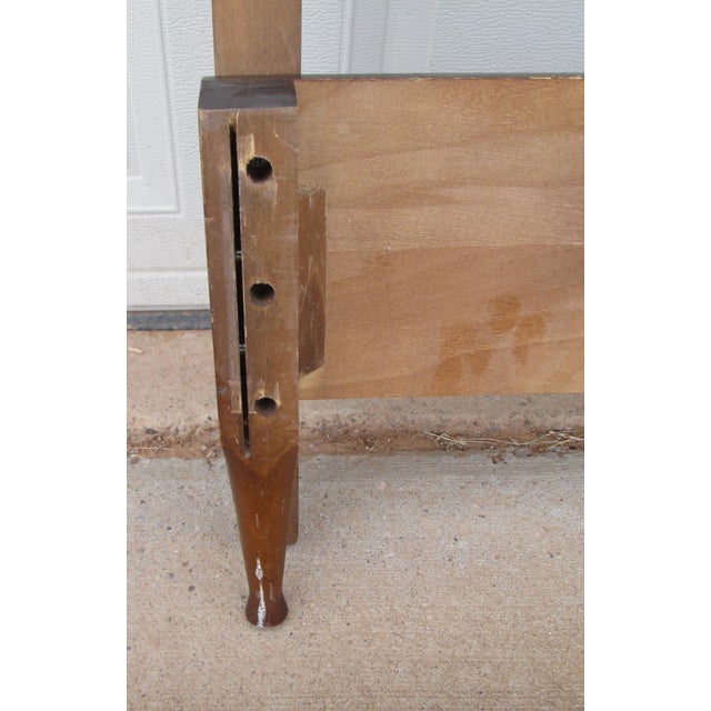 Mid Century Modern Walnut Bed Headboard Footboard Full For Sale - Image 15 of 17