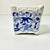 1940s Vintage Boho Chic Hollywood Regency Chinoiserie Blue Onion Petite Planter For Sale - Image 6 of 10