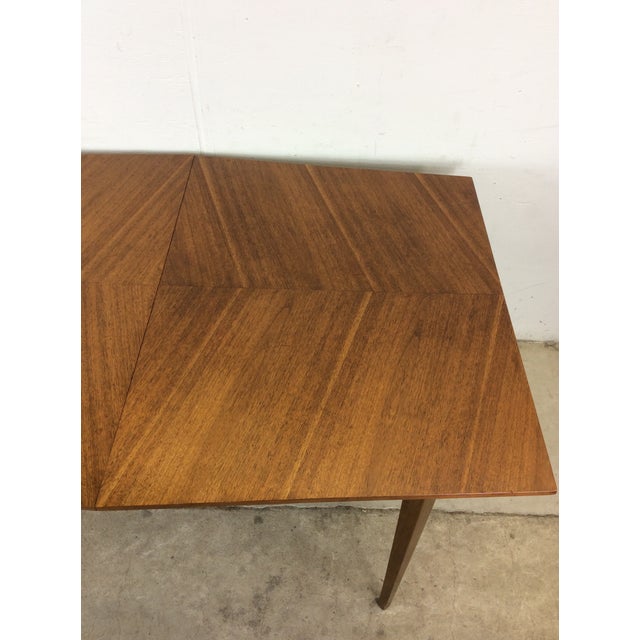 Mid Century Modern Walnut Dining Table With Leaf For Sale In Philadelphia - Image 6 of 12