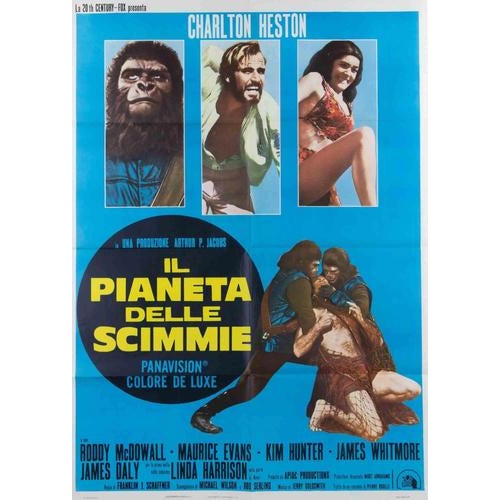 Vintage Poster Italian 2-Foglio (100 × 140 cm), 20th Century Fox. Directed by Franklin J. Schaffner, starring Charlton...