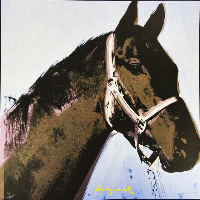 Andy warhol "horse" limited numbered edition lithograph by cmoa. license: andy warhol foundation. limited edition...