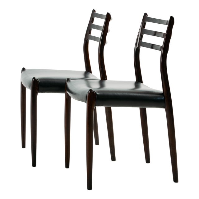 Set of Model 78 Rosewood Dining Chairs by Niels O. Møller for J.L. Møllers Furniture Factory For Sale