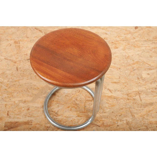 Poly Stool in Lacquered Mahogany by Gian Franco Legler for Aarea, 1978 For Sale - Image 3 of 10