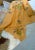 Mustard Vintage Handcrafted Hungarian Embroidered Mustard Autumnal Tablecloth 49” X 68” For Sale - Image 8 of 12