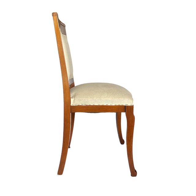 Neoclassical Early 20th Century Neoclassical Fruitwood Side Chair For Sale - Image 3 of 6