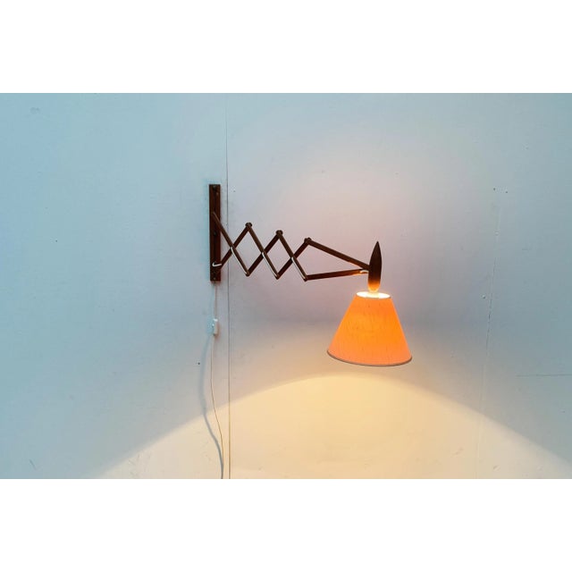 Mid-Century Danish Teak Scissor Wall Lamp from Le Klint For Sale - Image 14 of 18