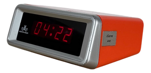 Vintage Space Age Orange LED Digital Alarm Clock from Meister Anker, Germany, 1970s