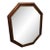 Vintage Octagonal Beveled Wall Mirror With Solid Wood Frame For Sale