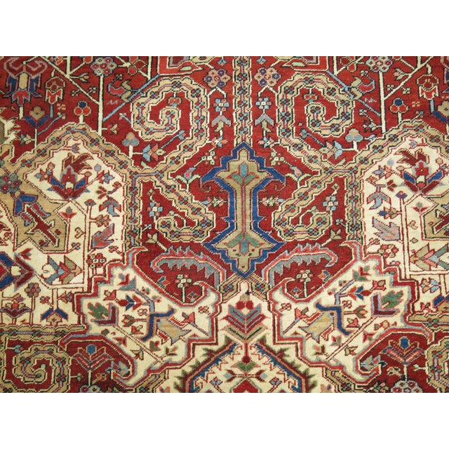 Antique Persian Heriz Rug For Sale - Image 9 of 18